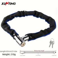 Xunting Bike Chain Lock With Lighter Weight And Stronger Security, Anti-Theft Bicycle Lock For Road Mountain Bikes