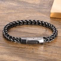 Vnox 6MM Stainless Steel Wheat Curb Link Chain Bracelets for Men Male Wristband Jewelry 19cm