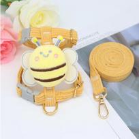 Hot pet portable breast back dog bee breast strap walking dog leash out leash small and medium-sized dog pet supplies (yellow,S) geltona