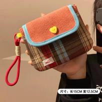 Women Data Cables Organizer Lady Sanitary Pads Makeup Bag Large Capacity Cosmetic Bag Multipurpose Napkin Pouch Storage Bag raudona