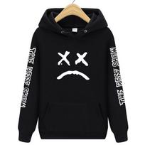 Vyriški ir moteriški ilgomis rankovėmis Lil Peep megztiniai Hip Hop Lil Peep Harajuku madingi gobtuvai Gatvės stiliaus sportinis kostiumas S juoda