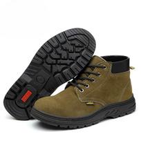 Welded Labor Insurance Shoes, Anti-smashing and Anti-piercing, Anti-velvet Cowhide Insulated Labor Insurance Shoes 36