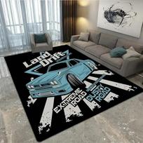 3D Spausdinimas Retro Lenktynių Rašto Meno Kilimas Miegamasis Svetainė Šaunus Senas Automobilis Grindų Kilimėlis Namų Dekoracija Neslystantis Grindų Kilimėlis Kilimas 40x60cm