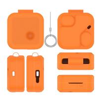 For Nothing Ear(3) Silicone Headphone Protective Case With Hook Shockproof And Dustproof Case Orange Blue Black oranžinė