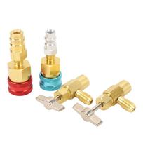 R1234YF Quick Couplers Kit Self Sealing Can Tap High Low Pressure 1234yf to R134a Adapter for Car Conditioner AC