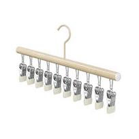 Clothes Drying Rack with 10 Adjustable Clips Metal Construction Pants Legging Scarf Hangers Closet Rod Hanging Organizer abrikosas