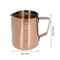 Rose Gold Frothing Pitcher 550ML Capacity Coffee Steaming Pitcher Steaming Pitcher  Latte Art