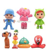 Pocoyo 7 vnt./rinkinys Gyvūno žaislas Paukštis Antis Dramblys Lėlės Modelis Scenos Ornamentai Anime Animacinis Mielas PVC figūrėlės Žaislai Vaikams Suaugusiems Vaikų gimtadienio dovana pink