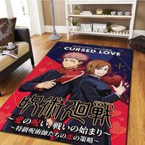 Jujutsu Kaisen  Carpet Floor Mat Home Room Decor Washable Non Slip Large Area Gamer Bedroom YUN6512 60x90cm