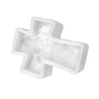 Easy Cleaning Silicone Candle Mould Featuring Florals Crosses Pattern Ideal For Handmade Decoration And Gift