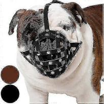 Odinė krepšio formos šuns snukis Boxer, Anglų Amerikos buldogams Saugus Anti-barking Biting Chewing Reguliuojamas Zhexin