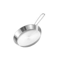 Convenient Stainless Steel Skillets Nonstick Pans with Foldable Handle Multifunctional Frypan Metal Kitchen Cookware