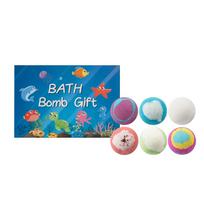 6 Pack Ocean Themed Kids Bath Bombs Gift Set, Rich Bubbles Bath Bombs with Surprise Inside, Easter Basket Stuffer for Boys Girls, Kid Safe Bubble Bath 6pcs