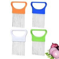 4-Piece Manual Vegetable Chopper Set Onion Cutter Handheld Stainless Steel Multicolor Kitchen Gadget