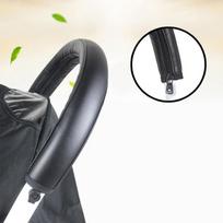 Kūdikio vežimėlio rankena PU oda Vežimėlio porankio dėklas Apsauginis dangtelis babyyoya yoya yoyo Vežimėlio priedai juoda