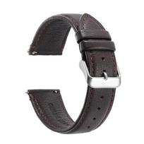 Pebble Grain Genuine Calfskin Watch Bands 20mm 22mm Universal Watchband Litchi Pattern Soft Business Watch Strap for Men Women 20mm&with silver buckle ruda