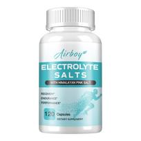 Airboy electrolyte salt capsules contain a mixture of calcium, magnesium, zinc, and vitamin D; an electrolyte supplement. 120*1