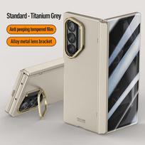 Bracket Matte Case for Samsung Galaxy Z Fold 7 6 fold7 ZFold6 Magnetic Folding Stand Tempered Glass Protector Cover Galaxy Z Fold7