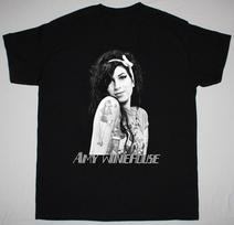 NAUJAS Amy Winehouse Retro trumpomis rankovėmis medvilninis juodas visų dydžių marškinėliai Unisex marškinėliai S įvairiaspalvis