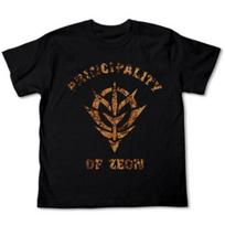 Cospa Gundam Zeon Faint Print BLACK L Size T-shirt S įvairiaspalvis