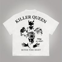 Anime JoJo 4 Yoshikage Kira Killer Queen Graphic Cotton Shirt Men 2026 Spring Summer Womens Harajuku Unisex Short Sleeve Tshirt S įvairiaspalvis