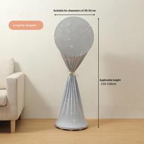 Universal Full-Coverage Dust Cover For Floor Tower Fan Protecting Circulating Electric Fan Gray Protective Sleeve Against Dust+