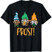 Oktoberfest Gnomes Prost German Bavarian Festival Men Women T-Shirt S įvairiaspalvis
