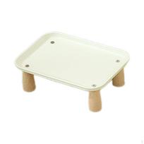 Paaukštintas katės dubenėlio stovas, maisto dozatorius, plaunamas PP mediena, ergonomiškas dizainas, tinkamas augintinių maistui CreamColor 24x17x8cm