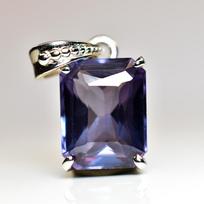 22 Karatai Keičiantis Spalvą Aleksandritas Natūralus Pakabukas 925 Sterlingų Sidabras SERTIFIKUOTAS 13.4 mm Approx įvairiaspalvis
