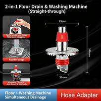 Plastic Floor Drain Tee Connector Anti-Odor Multi Functional Sewer Drain Connector Quick Installation