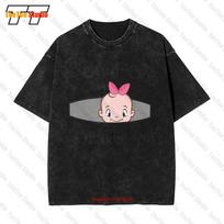 Peek A Boo Maternity Baby Shower Pregnancy Vintage Oversized TShirt UOGW S