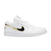 Wmns Air Jordan 1 Retro Low 'White Metallic Gold' 36.5