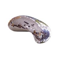 Kidney Shaped Disco Ball Decorative Ornament Mirror Tile Mosaic Reflective Surface Party Table Centerpiece Modern Design One Size
