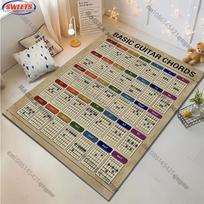 Guitar Chord Chart Rug for Music Lovers carpet for home sofa bedroom, gift 40cm x 60cm