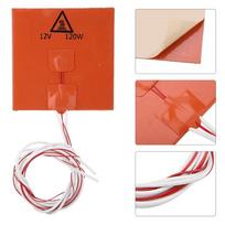 3D Printer Hot Bed 3D Printer Accessories Silicone Hot Heated Bed Heating Pad High Thermal Efficiency Conversion 120W 12X12CM