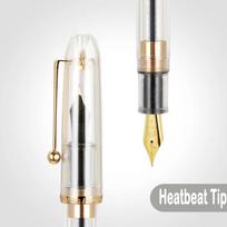 Jinhao 9016 Dadao Fountain Pen Acrylic Transparent Spin Pen EF/F/M Nib  Writing Pens PK 9019 Stationery Office School Supplies (as the picture,EF(Approx 0.38mm))