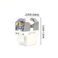 RJ45 Cat6/5e/6A Slim Profile Keystone Jack 90-Degree Ethernet Punch Down Keystone Jack Compatible Patch Panel and Wall Plate 1PCS