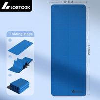 4Mm Thick Tpe Foldable Yoga Mat Easy To Store Travel Exercise Mat For Yoga Pilates Home Workouts And Floor Exercises 183x61x0.4cm