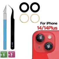 Galinės kameros stiklo pakeitimas iPhone X XR XS 11 12 13 14 Mini Plus Pro Max su klijais ir pašalinimo įrankiais 14-14Plus