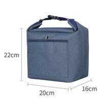 Portable Lunch Bag Insulation Bento Pack Handbag Fresh-keeping Pouch Dinner Container School Office Staff Food Storage Bag mėlyna