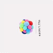 Cat interactive toy plush ball pet bouncy ball self-play ball boredom reliever cat teaser colorful yarn ball pet toy
