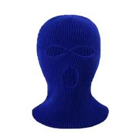 Full face mask for men and women, Knitted jersey for outdoor sports, Tactical military balaclava for cycling, camping, hunting a mėlyna