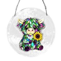 Suncatcher Stained Glass Puzzle Acrylic Pendant Light Refraction Window Hanging Jigsaw for Home Decor A žalia