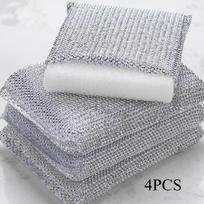 4pcs Dishwashing Sponge Set Non-Scratch Kitchen Cleaning Pads for Non-Stick Pans Pots Utensils Countertops