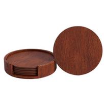 6 Pcs Waterproof Drink Pad Non Stick Cup Mat Elegant Leather Coaster  Housewarming Gift kava