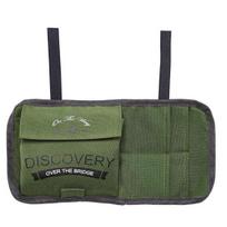 Universal Durable Multi-pocket Auto Sun Visor Organizer Storage Pouch Holder žalia