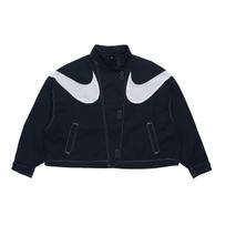 Nike Sportswear Swoosh Symmetrical Stand Collar Woven Jacket Women Outerwear Black DD5585-010 XL