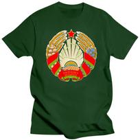 National Emblem Of Belarus T Shirt Men Short Sleeve Belarusian Pride T-shirt Printed Tee Tops Cotton Slim Fit Tshirt Merchandise S