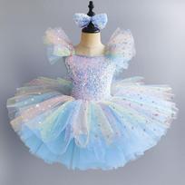 Pink Ballet Tutu Dress Girl's Dance Skirt Ballet Skirt Ballet Blue Long Princess Purple Yellow 160cm mėlyna
