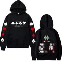 Alice in Borderland Hoodies Men Fashion Anime Printed Sweatshirts Women Casual Harajuku Streetwear Hoody Pullovers Sudaderas S